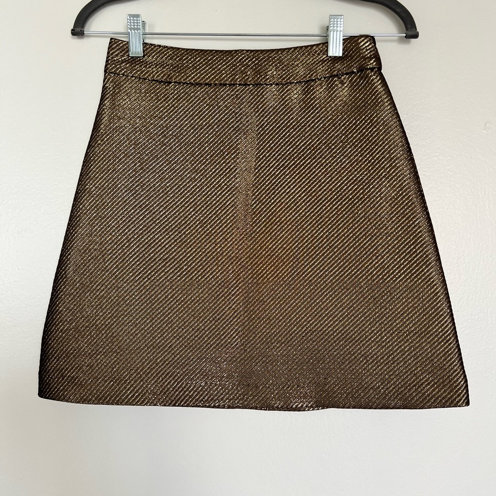 Golden mini skirt